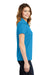 Sport-Tek LST640 Womens RacerMesh Moisture Wicking Short Sleeve Polo Shirt Pond Blue Model Side