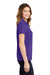 Sport-Tek LST640 Womens RacerMesh Moisture Wicking Short Sleeve Polo Shirt Purple Model Side