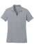 Sport-Tek LST640 Womens RacerMesh Moisture Wicking Short Sleeve Polo Shirt Silver Grey Flat Front