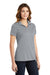 Sport-Tek LST640 Womens RacerMesh Moisture Wicking Short Sleeve Polo Shirt Silver Grey Model 3q