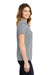 Sport-Tek LST640 Womens RacerMesh Moisture Wicking Short Sleeve Polo Shirt Silver Grey Model Side