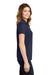 Sport-Tek LST640 Womens RacerMesh Moisture Wicking Short Sleeve Polo Shirt True Navy Blue Model Side