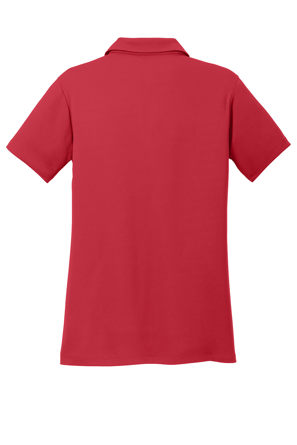 Sport-Tek LST640 Womens RacerMesh Moisture Wicking Short Sleeve Polo Shirt True Red Flat Back