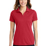 Sport-Tek Womens RacerMesh Moisture Wicking Short Sleeve Polo Shirt - True Red