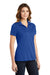 Sport-Tek LST640 Womens RacerMesh Moisture Wicking Short Sleeve Polo Shirt True Royal Blue Model 3q