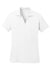 Sport-Tek LST640 Womens RacerMesh Moisture Wicking Short Sleeve Polo Shirt White Flat Front