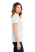 Sport-Tek LST640 Womens RacerMesh Moisture Wicking Short Sleeve Polo Shirt White Model Side