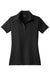 Sport-Tek LST650 Womens Sport-Wick Moisture Wicking Short Sleeve Polo Shirt Black Flat Front