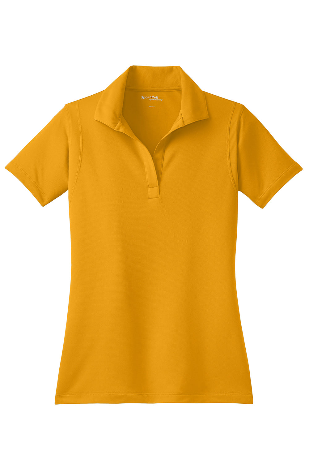 Sport-Tek LST650 Womens Sport-Wick Moisture Wicking Short Sleeve Polo Shirt Gold Flat Front