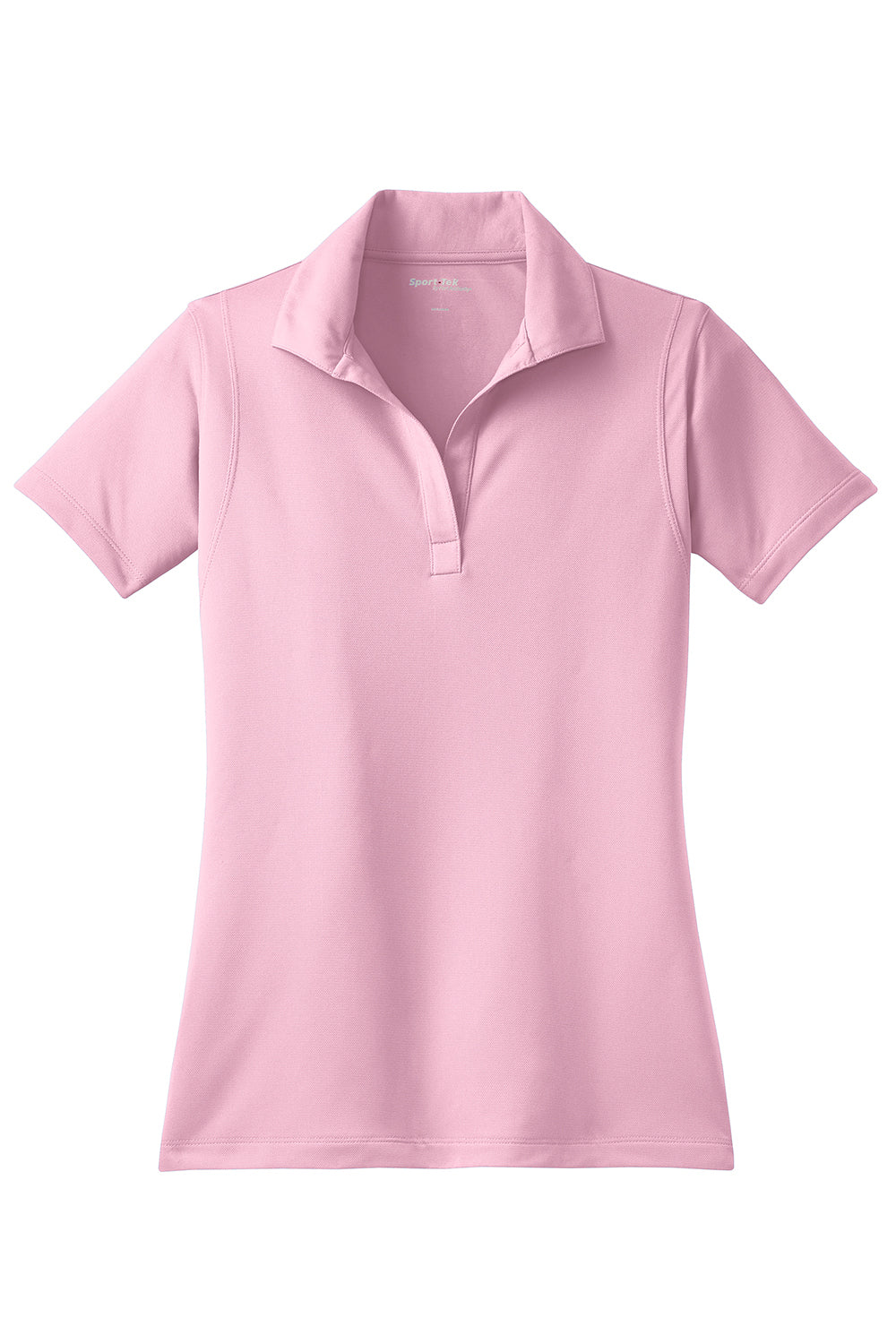 Sport-Tek LST650 Womens Sport-Wick Moisture Wicking Short Sleeve Polo Shirt Light Pink Flat Front