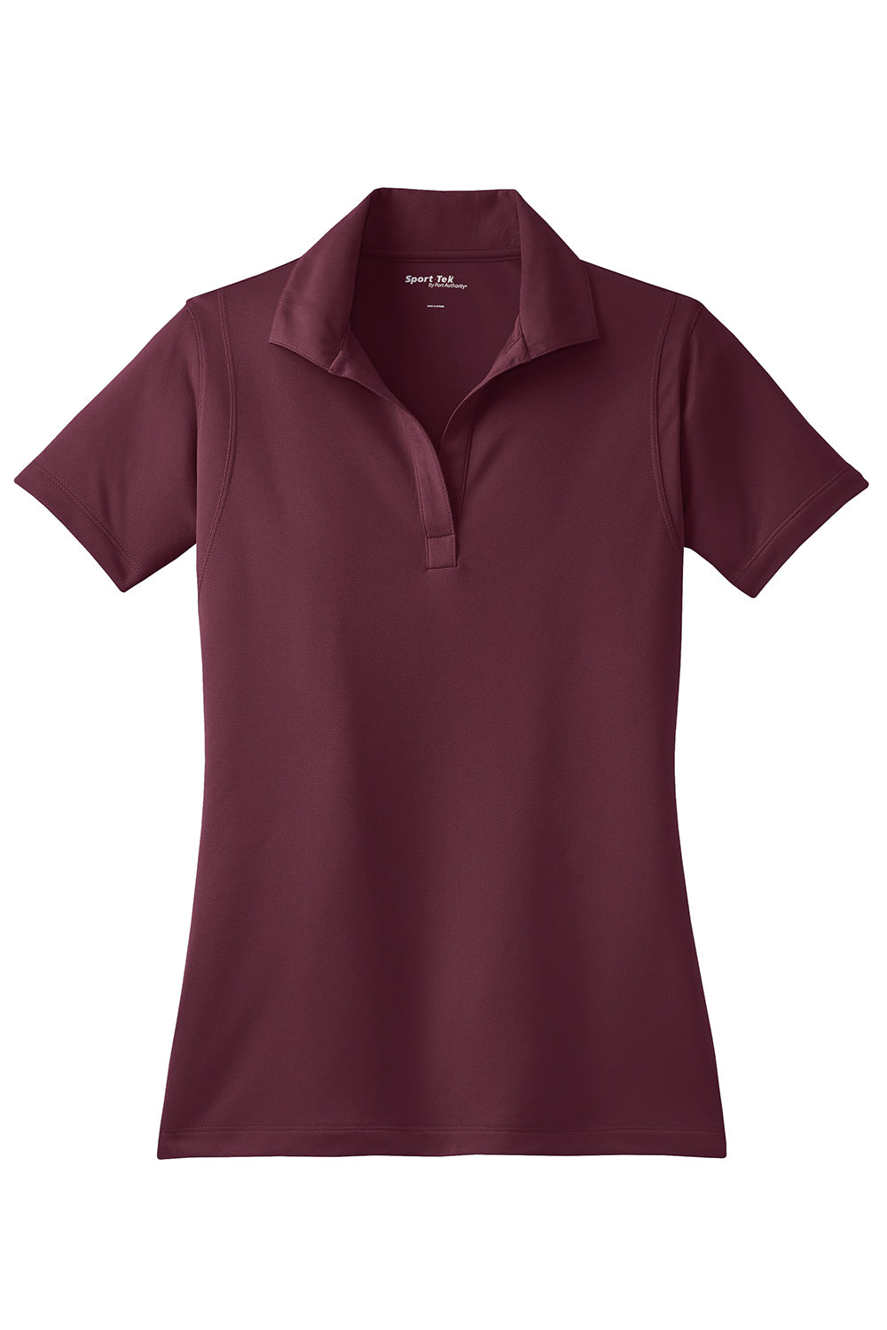 Sport-Tek LST650 Womens Sport-Wick Moisture Wicking Short Sleeve Polo Shirt Maroon Flat Front