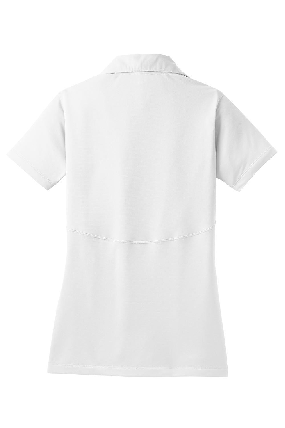 Sport-Tek LST650 Womens Sport-Wick Moisture Wicking Short Sleeve Polo Shirt White Flat Back