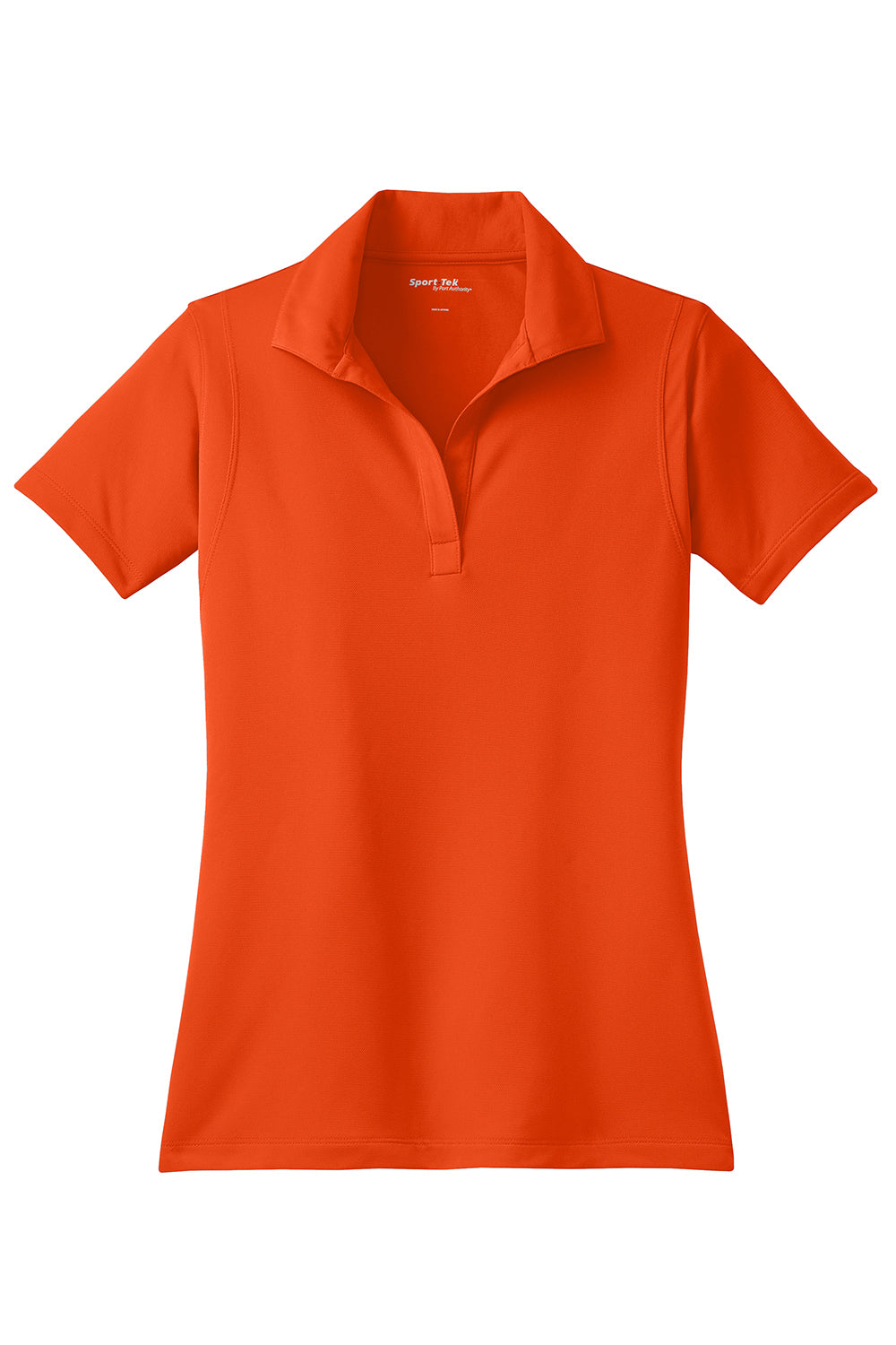 Sport-Tek LST650 Womens Sport-Wick Moisture Wicking Short Sleeve Polo Shirt Deep Orange Flat Front