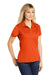 Sport-Tek LST650 Womens Sport-Wick Moisture Wicking Short Sleeve Polo Shirt Deep Orange Model 3q