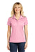 Sport-Tek LST650 Womens Sport-Wick Moisture Wicking Short Sleeve Polo Shirt Light Pink Model Front