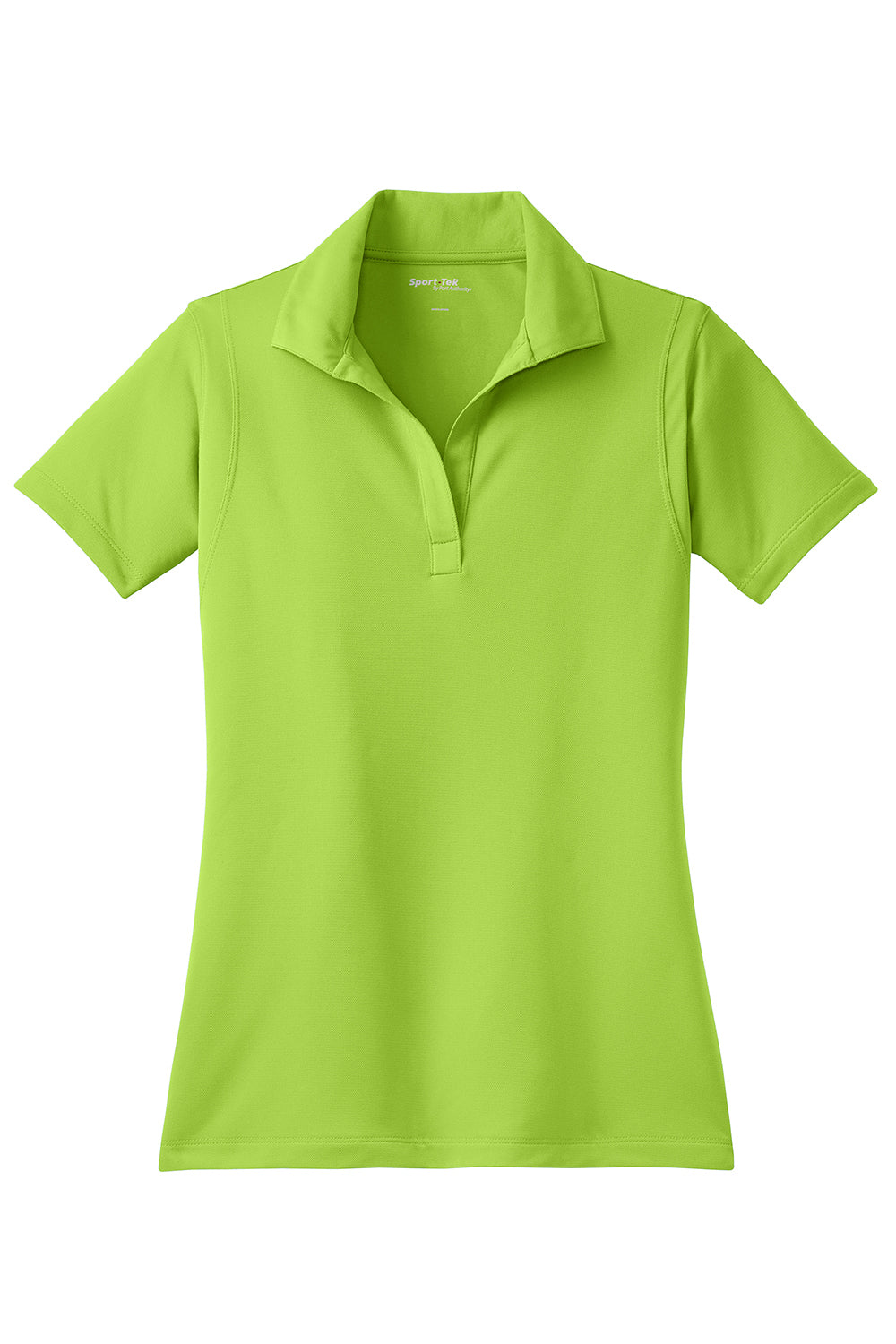 Sport-Tek LST650 Womens Sport-Wick Moisture Wicking Short Sleeve Polo Shirt Lime Shock Green Flat Front