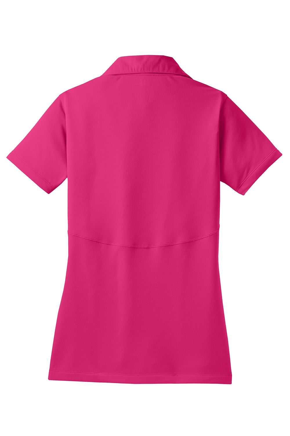 Sport-Tek LST650 Womens Sport-Wick Moisture Wicking Short Sleeve Polo Shirt Raspberry Pink Flat Back