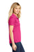 Sport-Tek LST650 Womens Sport-Wick Moisture Wicking Short Sleeve Polo Shirt Raspberry Pink Model Side