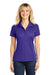 Sport-Tek LST650 Womens Sport-Wick Moisture Wicking Short Sleeve Polo Shirt Purple Model Front