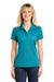 Sport-Tek LST650 Womens Sport-Wick Moisture Wicking Short Sleeve Polo Shirt Tropic Blue Model Front