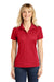 Sport-Tek LST650 Womens Sport-Wick Moisture Wicking Short Sleeve Polo Shirt True Red Model Front