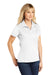 Sport-Tek LST650 Womens Sport-Wick Moisture Wicking Short Sleeve Polo Shirt White Model 3q