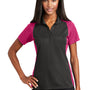 Sport-Tek Womens Sport-Wick Moisture Wicking Short Sleeve Polo Shirt - Iron Grey/Raspberry Pink