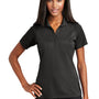 Sport-Tek Womens Sport-Wick Moisture Wicking Short Sleeve Polo Shirt - Iron Grey/Black