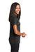 Sport-Tek LST652 Womens Sport-Wick Moisture Wicking Short Sleeve Polo Shirt Iron Grey/Black Model Side