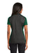 Sport-Tek LST652 Womens Sport-Wick Moisture Wicking Short Sleeve Polo Shirt Iron Grey/Forest Green Model Back