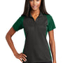 Sport-Tek Womens Sport-Wick Moisture Wicking Short Sleeve Polo Shirt - Iron Grey/Forest Green