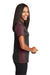 Sport-Tek LST652 Womens Sport-Wick Moisture Wicking Short Sleeve Polo Shirt Iron Grey/Maroon Model Side