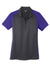 Sport-Tek LST652 Womens Sport-Wick Moisture Wicking Short Sleeve Polo Shirt Iron Grey/Purple Flat Front