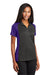 Sport-Tek LST652 Womens Sport-Wick Moisture Wicking Short Sleeve Polo Shirt Iron Grey/Purple Model 3q