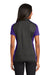 Sport-Tek LST652 Womens Sport-Wick Moisture Wicking Short Sleeve Polo Shirt Iron Grey/Purple Model Back