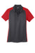 Sport-Tek LST652 Womens Sport-Wick Moisture Wicking Short Sleeve Polo Shirt Iron Grey/True Red Flat Front