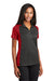 Sport-Tek LST652 Womens Sport-Wick Moisture Wicking Short Sleeve Polo Shirt Iron Grey/True Red Model 3q