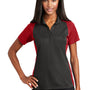 Sport-Tek Womens Sport-Wick Moisture Wicking Short Sleeve Polo Shirt - Iron Grey/True Red