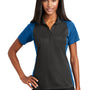 Sport-Tek Womens Sport-Wick Moisture Wicking Short Sleeve Polo Shirt - Iron Grey/True Royal Blue