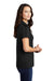 Sport-Tek LST653 Womens Sport-Wick Moisture Wicking Short Sleeve Polo Shirt Black/Iron Grey Model Side