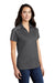 Sport-Tek LST653 Womens Sport-Wick Moisture Wicking Short Sleeve Polo Shirt Iron Grey/White Model 3q