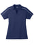 Sport-Tek LST653 Womens Sport-Wick Moisture Wicking Short Sleeve Polo Shirt True Navy Blue/White Flat Front