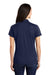 Sport-Tek LST653 Womens Sport-Wick Moisture Wicking Short Sleeve Polo Shirt True Navy Blue/White Model Back