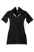 Sport-Tek LST655 Womens Sport-Wick Moisture Wicking Short Sleeve Polo Shirt Black/White Flat Front