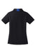 Sport-Tek LST655 Womens Sport-Wick Moisture Wicking Short Sleeve Polo Shirt Black/True Royal Blue Flat Back