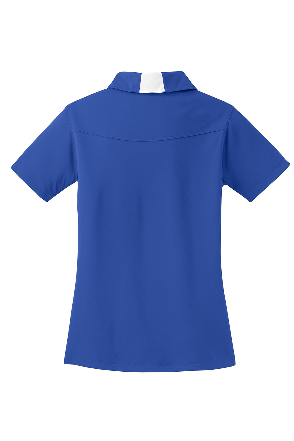 Sport-Tek LST655 Womens Sport-Wick Moisture Wicking Short Sleeve Polo Shirt True Royal Blue/White Flat Back