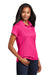 Sport-Tek LST659 Womens Sport-Wick Moisture Wicking Short Sleeve Polo Shirt Raspberry Pink Model 3q