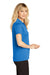 Sport-Tek LST660 Womens Heather Contender Moisture Wicking Short Sleeve Polo Shirt Heather Blue Wake Model Side