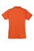 Sport-Tek LST660 Womens Heather Contender Moisture Wicking Short Sleeve Polo Shirt Heather Deep Orange Flat Back