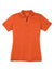 Sport-Tek LST660 Womens Heather Contender Moisture Wicking Short Sleeve Polo Shirt Heather Deep Orange Flat Front